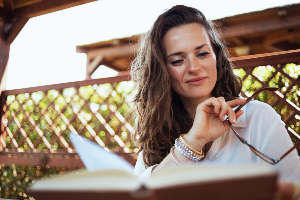 pensive woman reading about health literacy